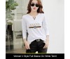 Women V Style Full Sleeve GU White Tshirt